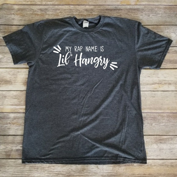 My Rap Name is Lil Hangry Unisex grey t-shirt - Picture 2 of 3